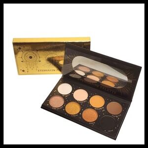 LA Splash Magic Eyeshadow Palette 8 shades Brown Black Matte Shimmer Mirror